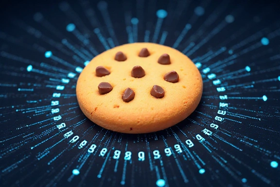 Illustration of a cookie icon representing digital data