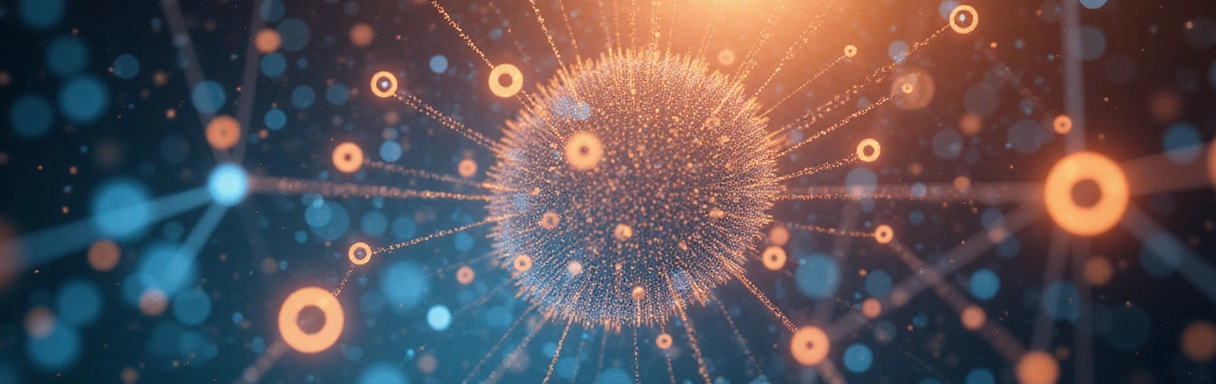 Abstract image representing a network of information or a library, symbolizing comprehensive resources and support systems.